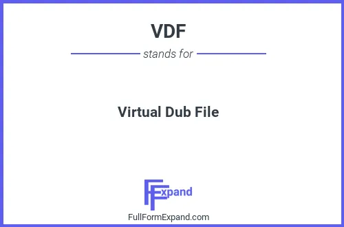 Full form of VDF