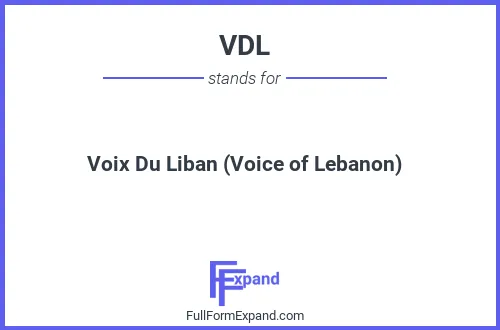 Full form of VDL