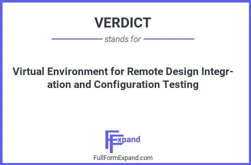 Full form of VERDICT