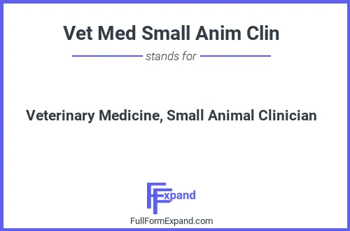 Full form of Vet Med Small Anim Clin