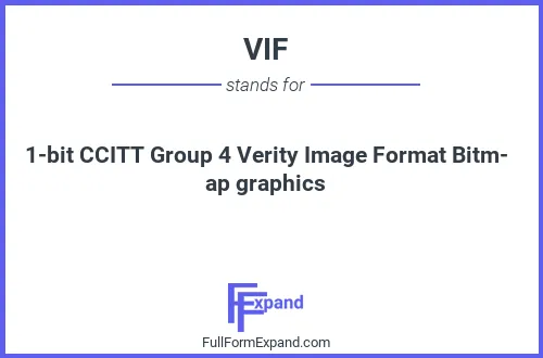 Full form of VIF