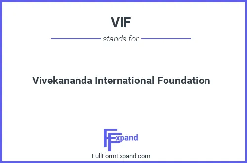 Full form of VIF