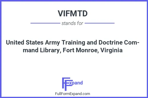 Full form of VIFMTD