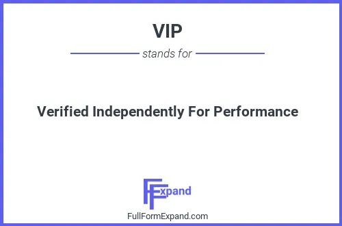 Full form of VIP