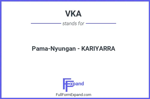 Full form of VKA