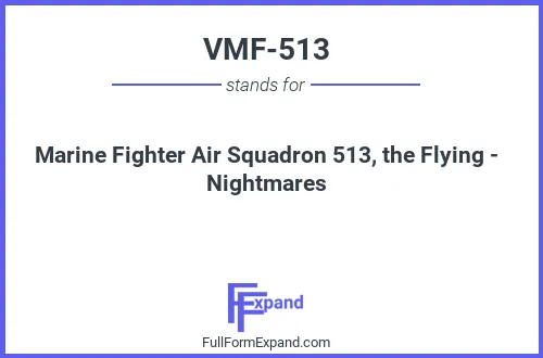 Full form of VMF-513