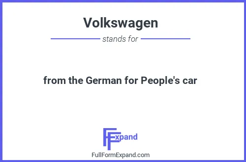 Full form of Volkswagen