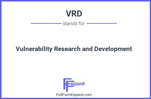 Full form of VRD