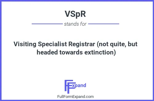 Full form of VSpR