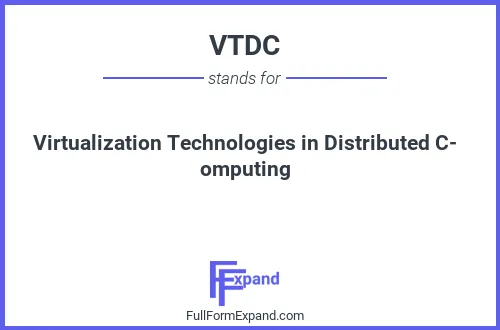 Full form of VTDC