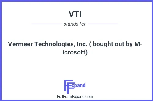 Full form of VTI