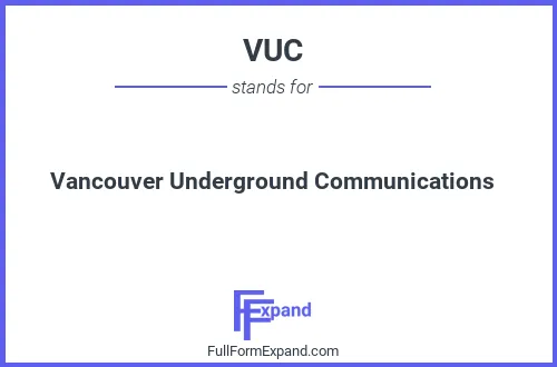 Full form of VUC