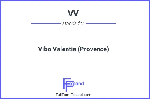 Full form of VV