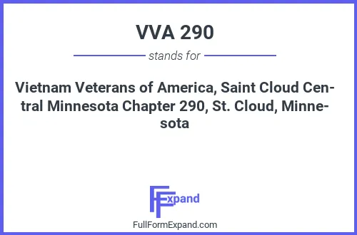 Full form of VVA 290