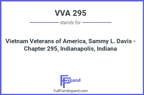 Full form of VVA 295