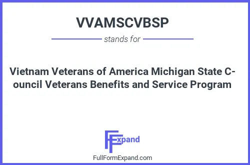Full form of VVAMSCVBSP