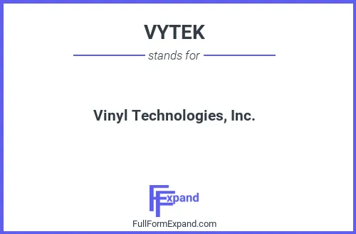 Full form of VYTEK