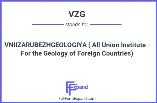 Full form of VZG