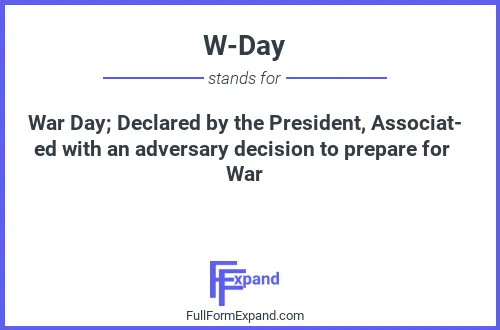 Full form of W-Day