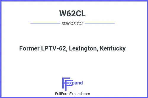 Full form of W62CL