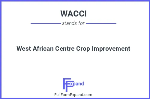 Full form of WACCI