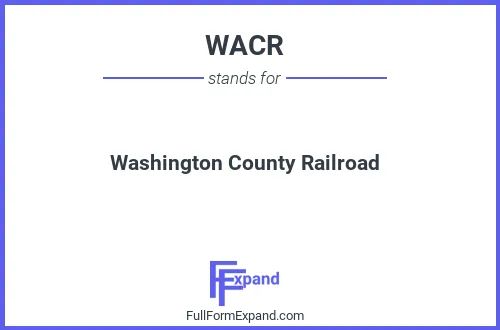 Full form of WACR
