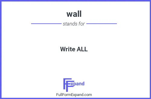 Full form of wall
