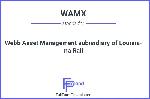 Full form of WAMX