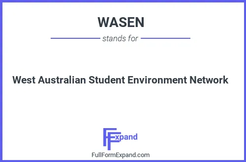 Full form of WASEN
