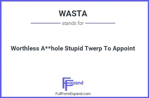 Full form of WASTA