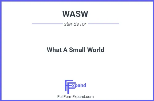 Full form of WASW