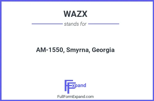 Full form of WAZX