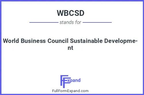 Full form of WBCSD