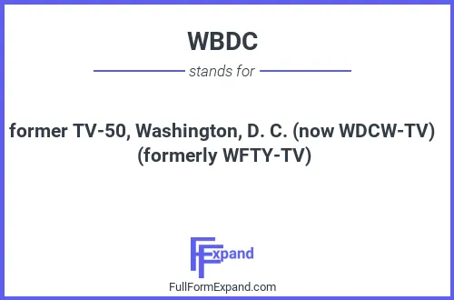 Full form of WBDC