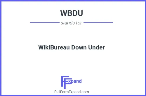 Full form of WBDU