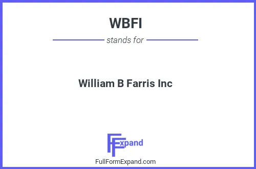 Full form of WBFI
