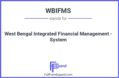 Full form of WBIFMS