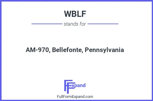 Full form of WBLF