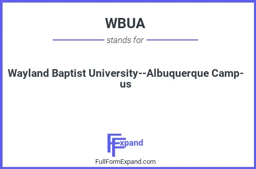 Full form of WBUA