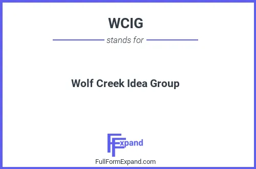 Full form of WCIG