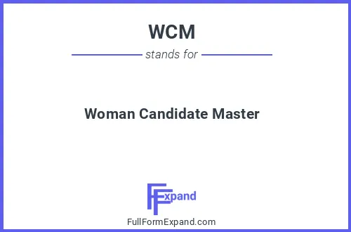 Full form of WCM