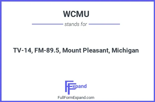 Full form of WCMU