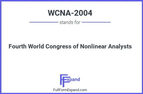 Full form of WCNA-2004