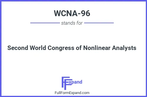 Full form of WCNA-96