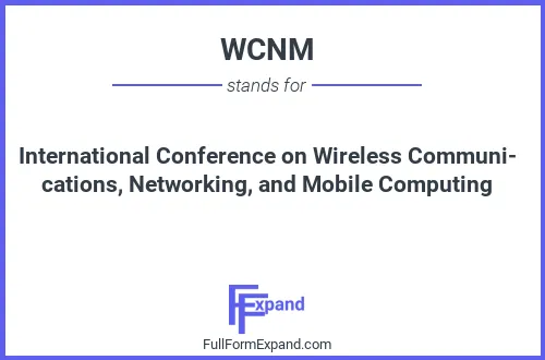 Full form of WCNM