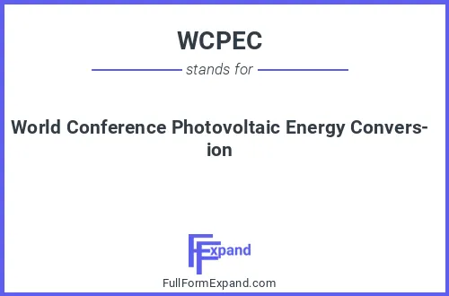 Full form of WCPEC