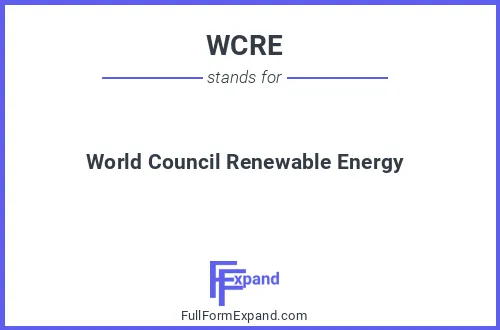 Full form of WCRE