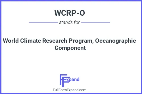 Full form of WCRP-O