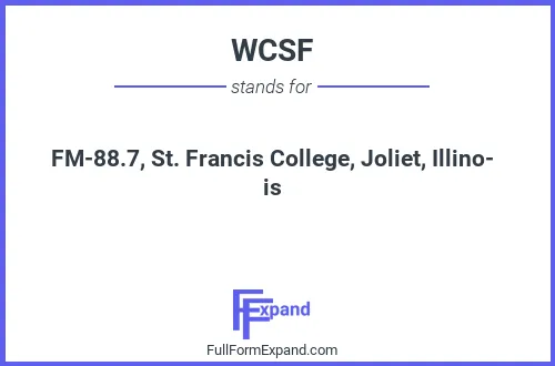 Full form of WCSF