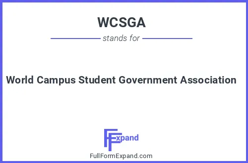 Full form of WCSGA